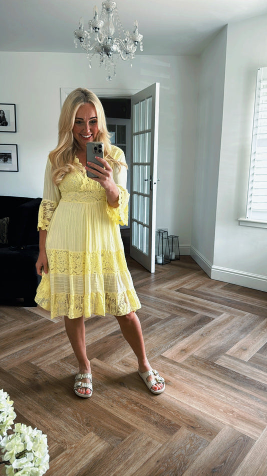 Grace Dress Short | Yellow