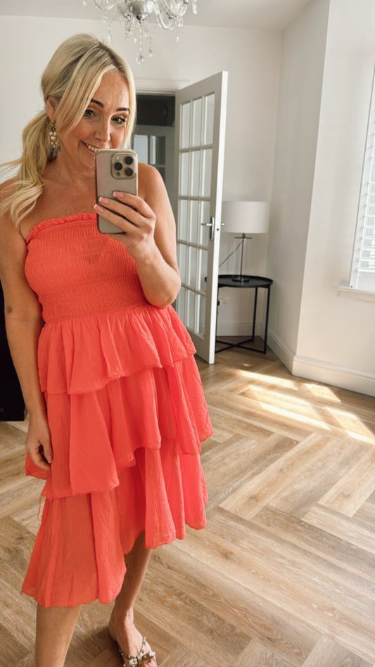 Mykonos Dress ( Short ) | Coral