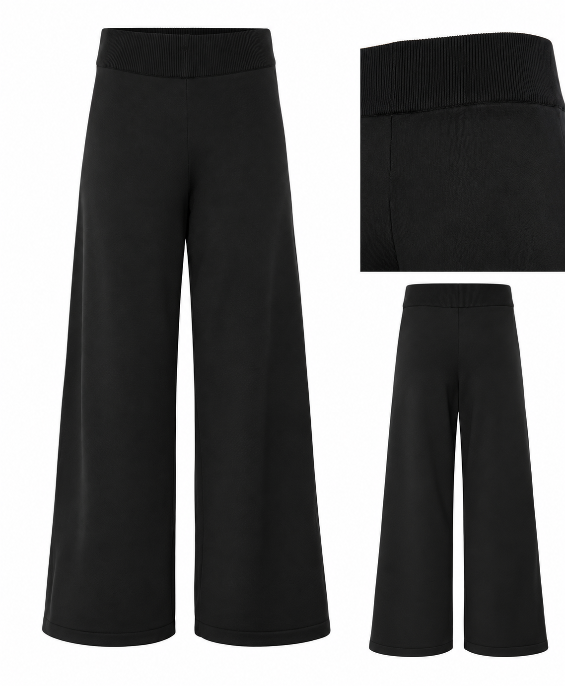 Laura Knitted Lounge Trousers | Black
