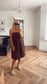 Lola Lace Trim Dress | Chocolate