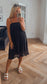 Lola Lace Trim Dress | Black