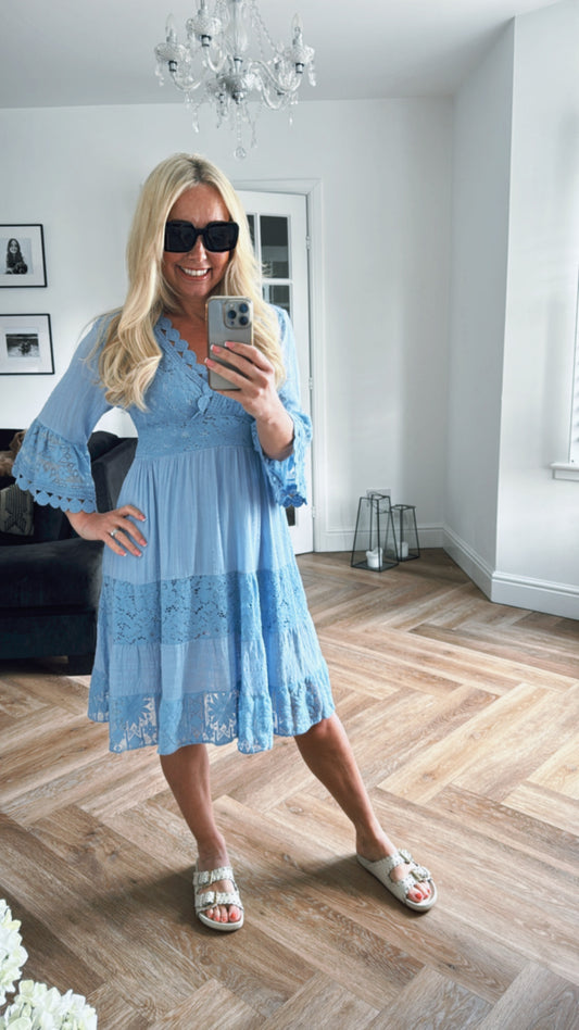 Grace Dress ( Short ) | Blue