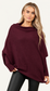 Rachel Asymmetric Knit | Deep Burgandy