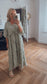 Antibes Ruffle Maxi Dress | Light Khaki