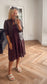 Lola Lace Trim Dress | Chocolate