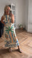 Palm Print Midi Dress