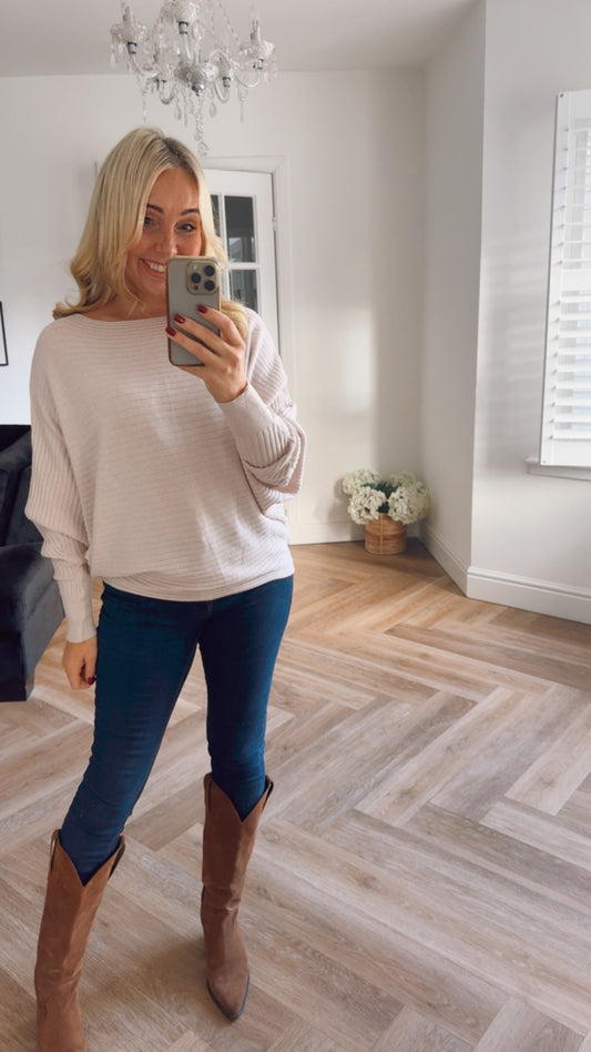 Megan Ribbed Jumper | Cream
