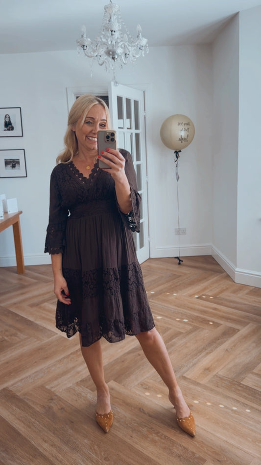 Grace Dress ( Short ) | Chocolate