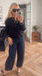 Laura Long Sleeved Polo Knit | Black