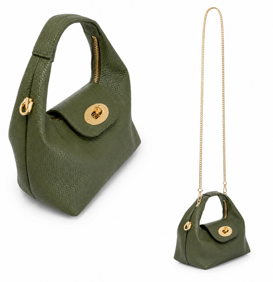 Alexis Leather Bag | Khaki