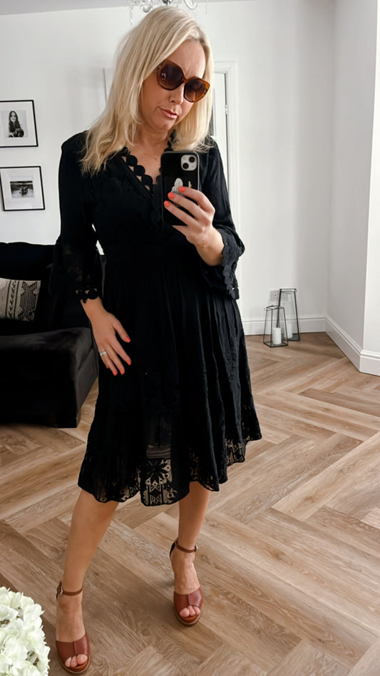 Grace Dress | Black ( Shorter Length )
