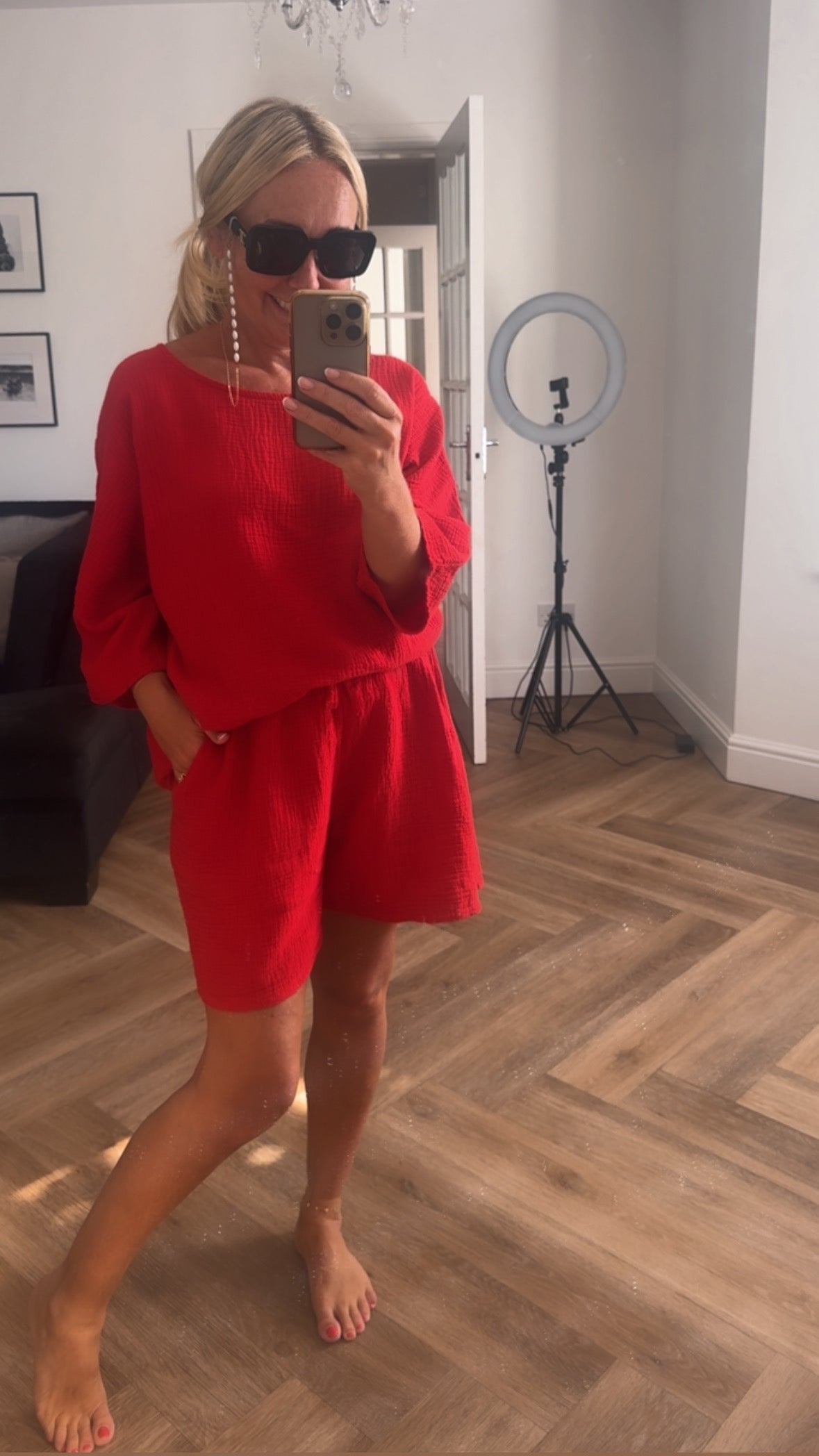 Callie Shorts & Top Set | Red
