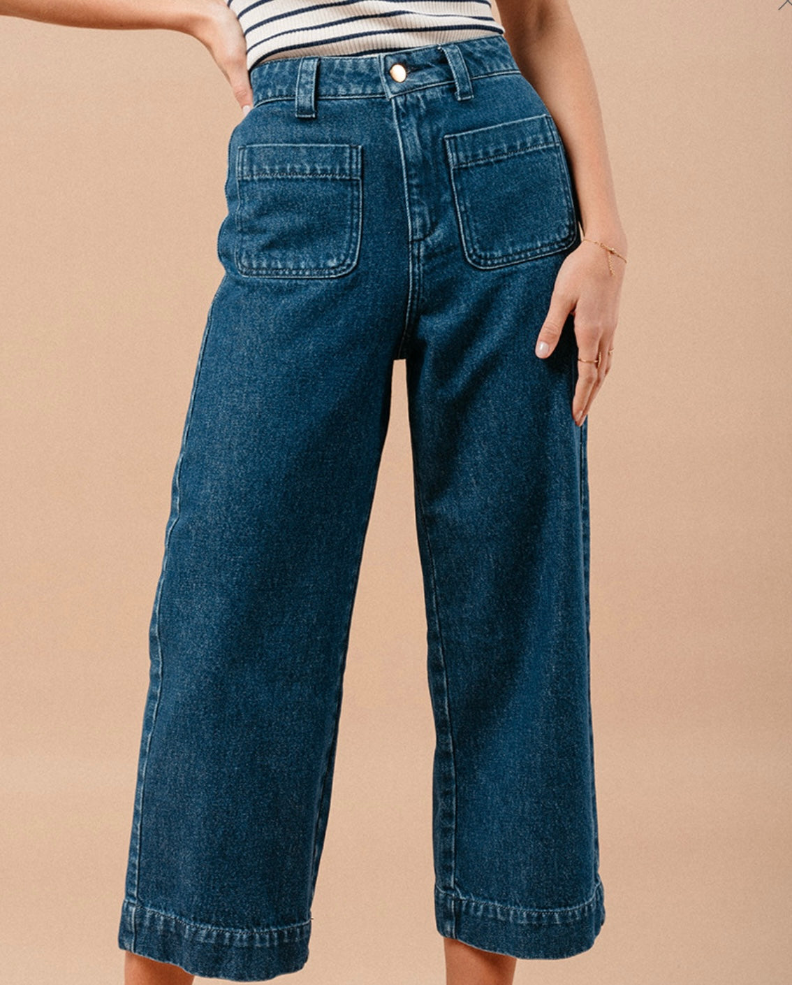 Cropped Jeans | Blue Denim