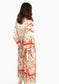 Mandala Print Long Kimono Robe
