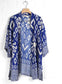 Ikat Print Short Kimono | Blue