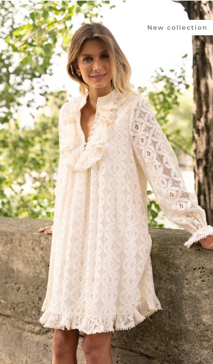 Gilly Lace Dress | Cream