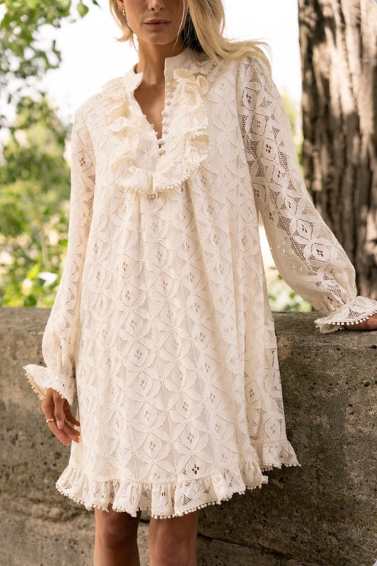 Gilly Lace Dress | Cream