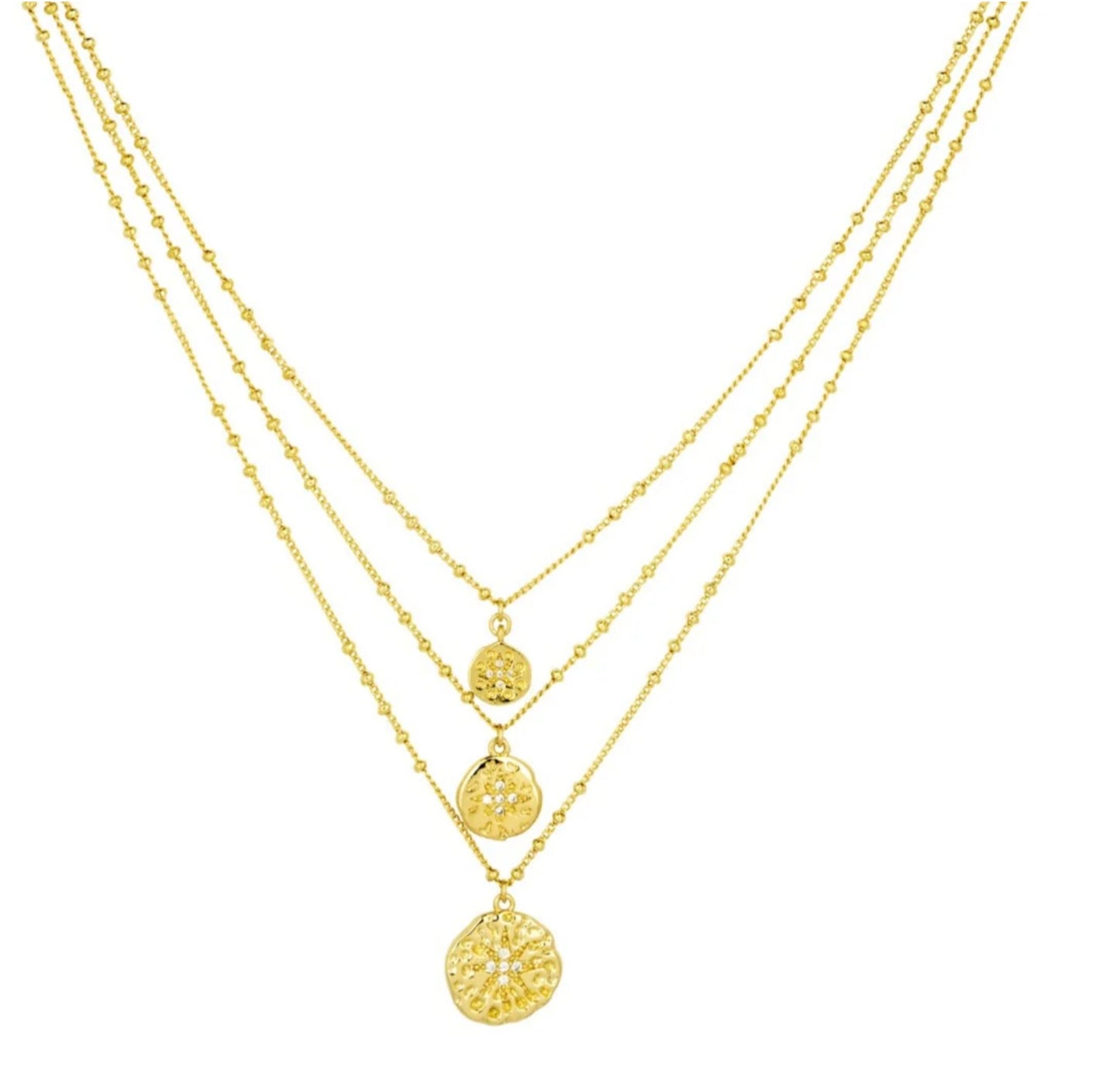 Roma Gold Coin Layer Necklace