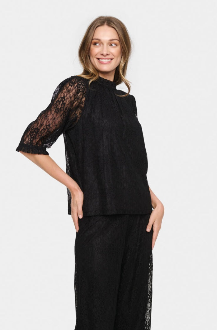 Filipa Top | Black Lace