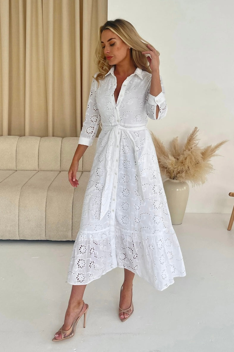 Lisbon Dress | White