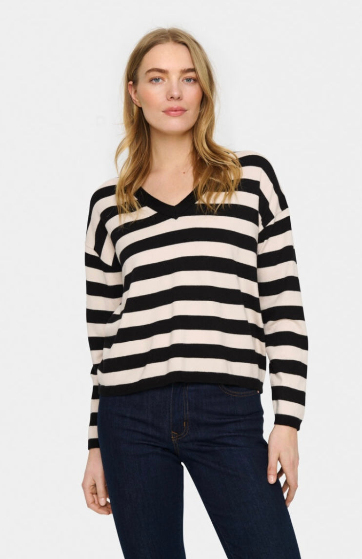 Stripe Pullover | Black