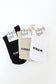 WKND GIRL SOCKS | Black, White & Cream