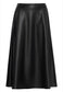 Faux Leather Midi Skirt | Black