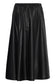 Faux Leather Midi Skirt | Black