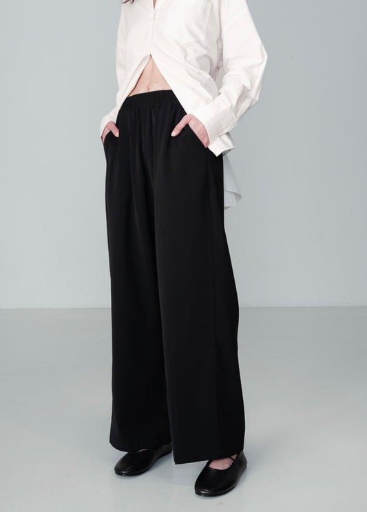 Noblesse Wide Leg Pants | Black