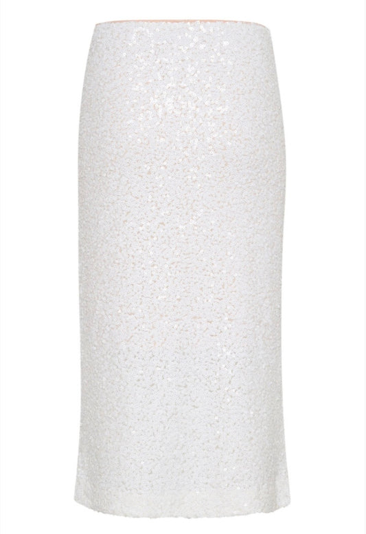 Gerty Skirt | White Sequin