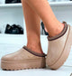 Faux Suede Slippers | Stone