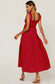 Riviera Frill Dress | Red