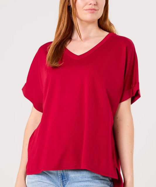 Tracey Basic Tee | Wine
