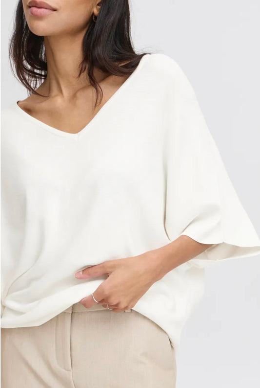 Nina VNeck Top | Marshmallow