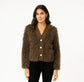 Sadie Faux Fur Coatigan | Chocolate
