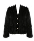 Sadie Faux Fur Coatigan | Black