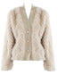 Sadie Faux Fur Coatigan | Stone