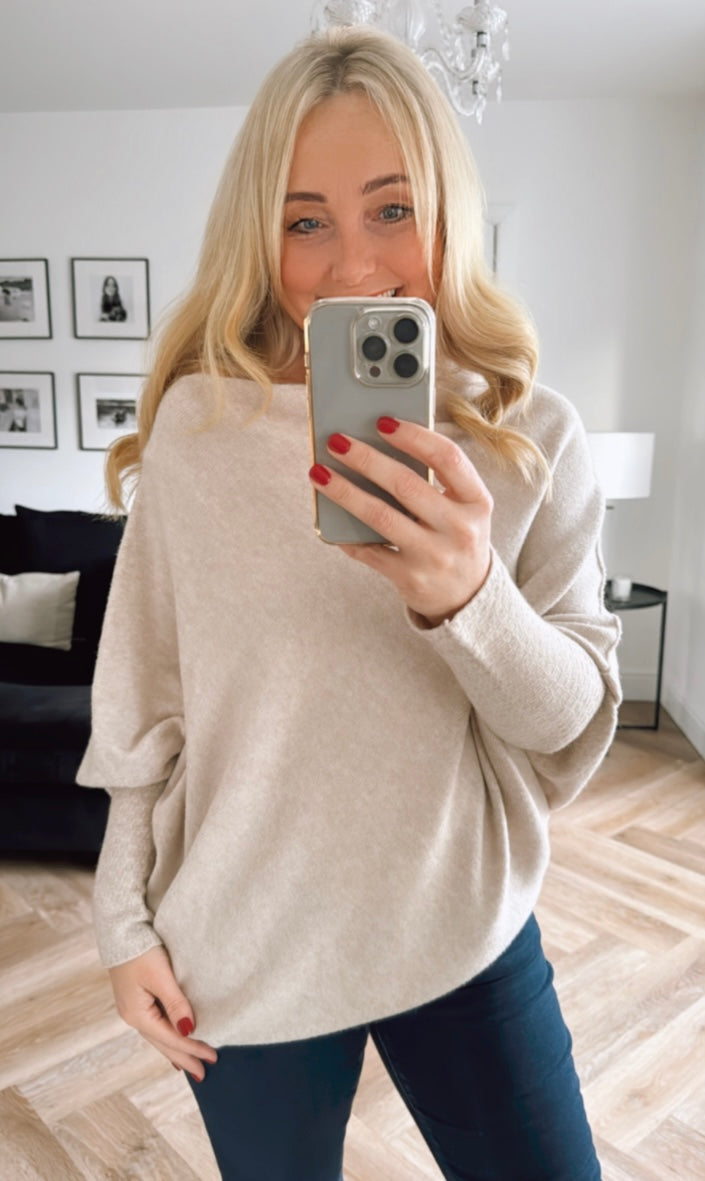 Rachel Asymetrical Knit | Beige