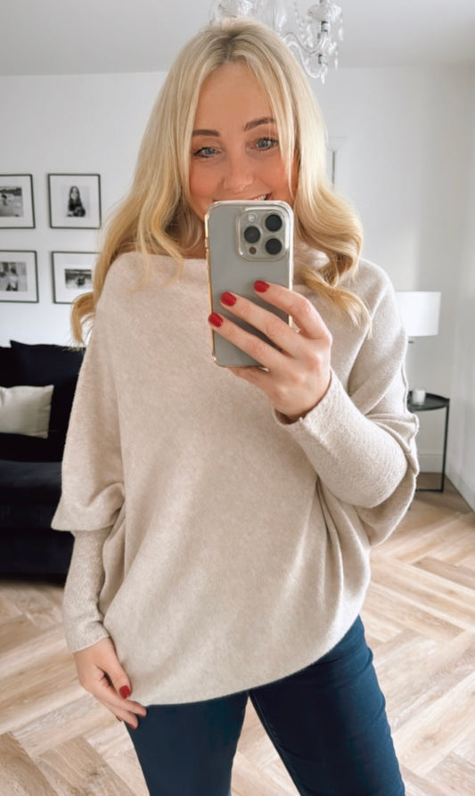 Rachel Asymetrical Knit | Beige