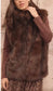 Jodie Faux Fur Gilet | Chocolate