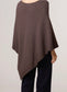 Ribbed Poncho | Chocolate