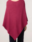 Ribbed Poncho | Wine