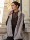 Jodie Faux Fur Gilet | Beige