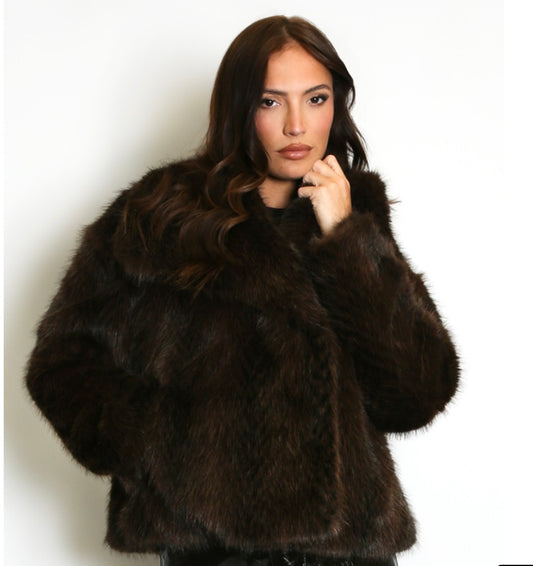 Harriet Faux Fur | Chocolate