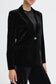 Valentina Velvet Blazer | Black