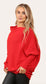 Rachel Asymmetrical Knit | Red