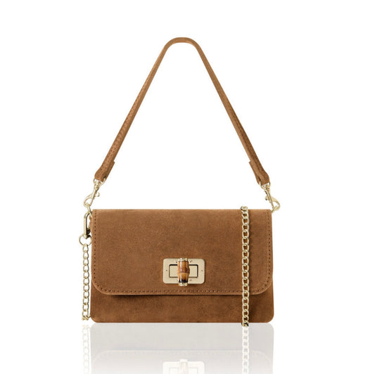 Lou 3 in 1 Suede Bag | Tan