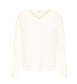 Mila Long Sleeved V Neck TShirt | Soft White