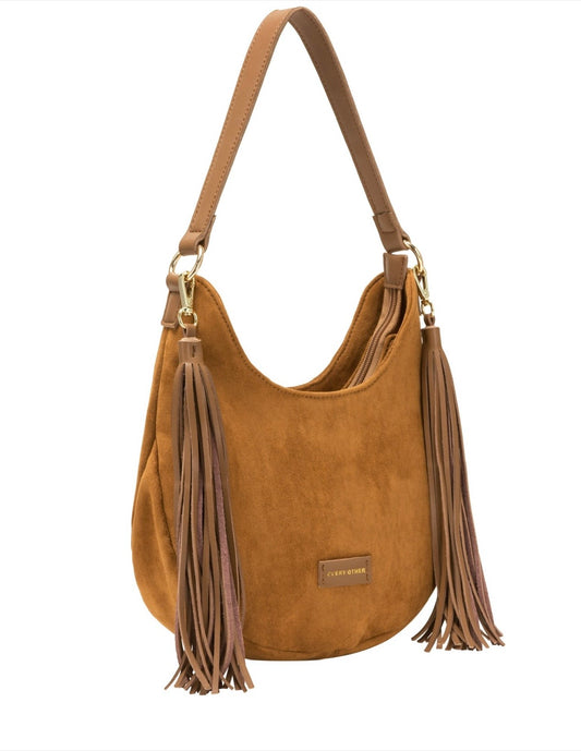 Savannah Large Tassel Bag | Tan