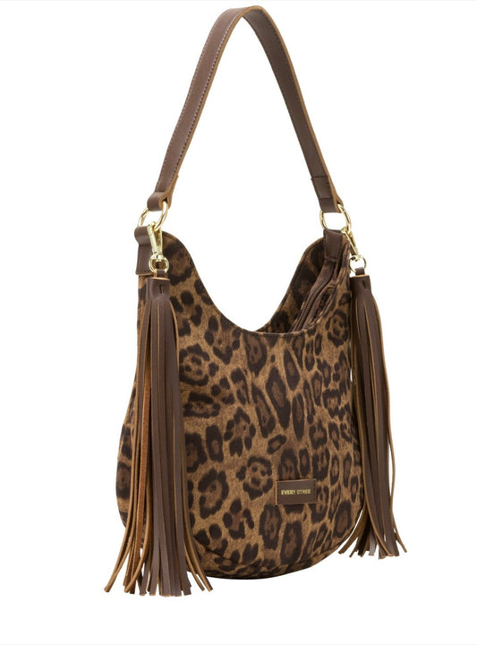 Savannah Medium Tassel Bag | Leopard